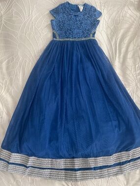 Blue Floor Length Gown